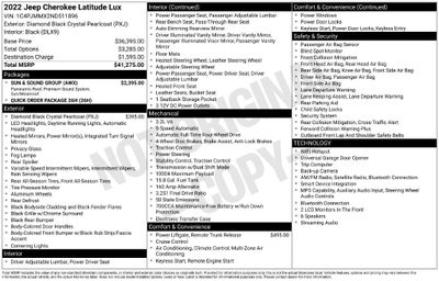 2022 Jeep Cherokee Latitude Lux 4x4