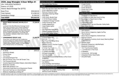 2026 Jeep Wrangler WRANGLER 4-DOOR WILLYS '41