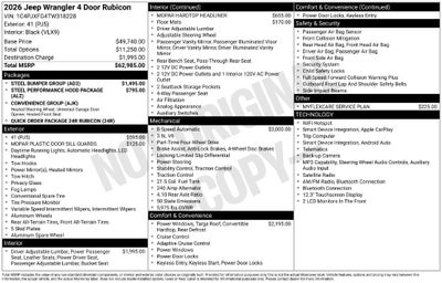 2026 Jeep Wrangler WRANGLER 4-DOOR RUBICON