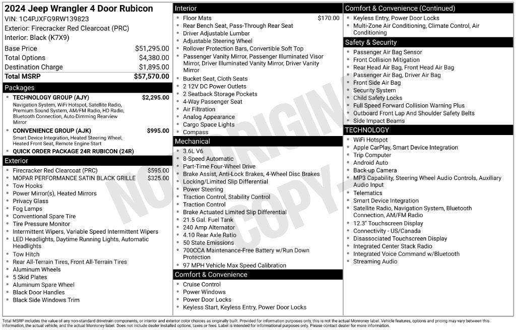 2024 Jeep Wrangler 4-Door Rubicon 4x4