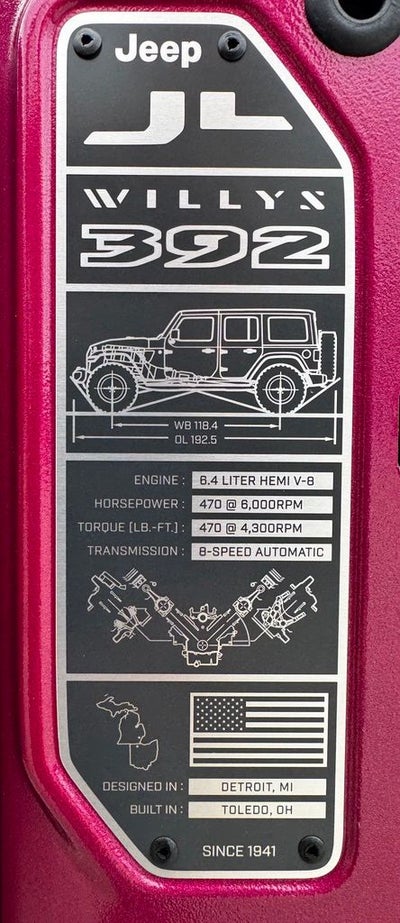 2026 Jeep Wrangler WRANGLER 4-DOOR WILLYS 392