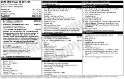 2021 GMC Yukon XL 4WD SLT