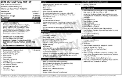 2023 Chevrolet Tahoe 4WD RST