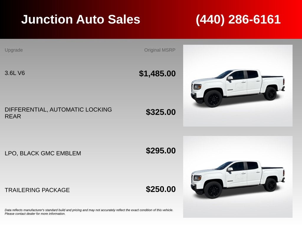 2022 GMC Canyon 2WD Crew Cab Short Box Elevation
