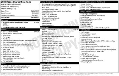 2021 Dodge Charger Scat Pack RWD