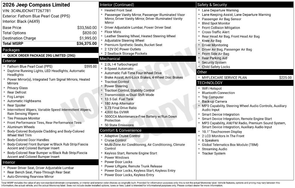 2026 Jeep Compass COMPASS LIMITED 4X4