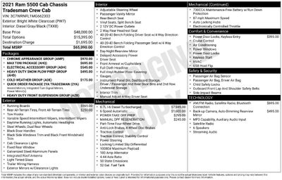 2021 RAM Ram 5500 Chassis Tradesman/SLT/Laramie/Limited