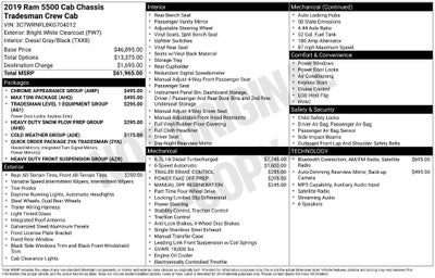 2019 RAM Ram 5500 Chassis Tradesman/SLT/Laramie/Limited