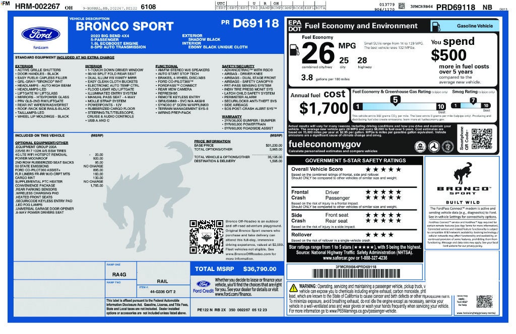 2023 Ford Bronco Sport Big Bend