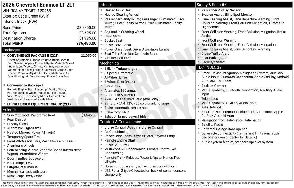 2026 Chevrolet Equinox AWD LT