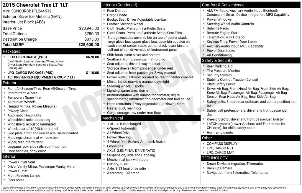 2015 Chevrolet Trax LT