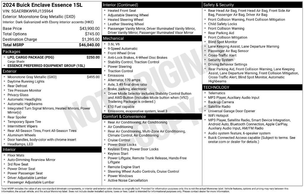 2024 Buick Enclave Essence FWD