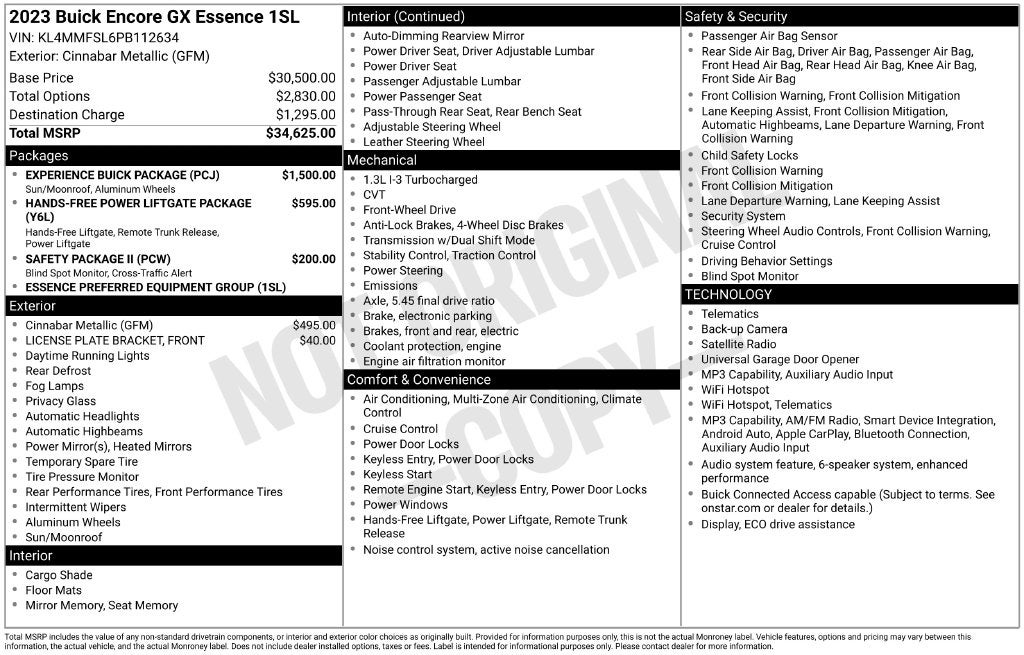 2023 Buick Encore GX Essence FWD