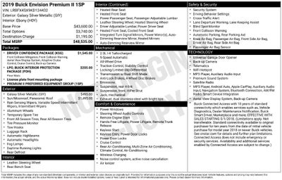 2019 Buick Envision AWD Premium II
