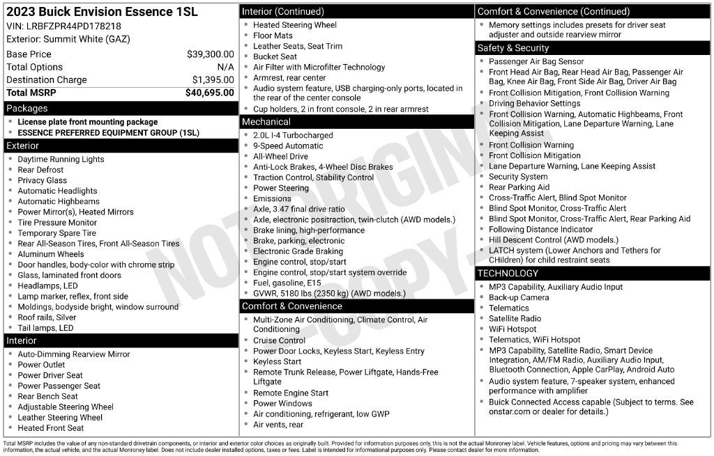 2023 Buick Envision Essence AWD