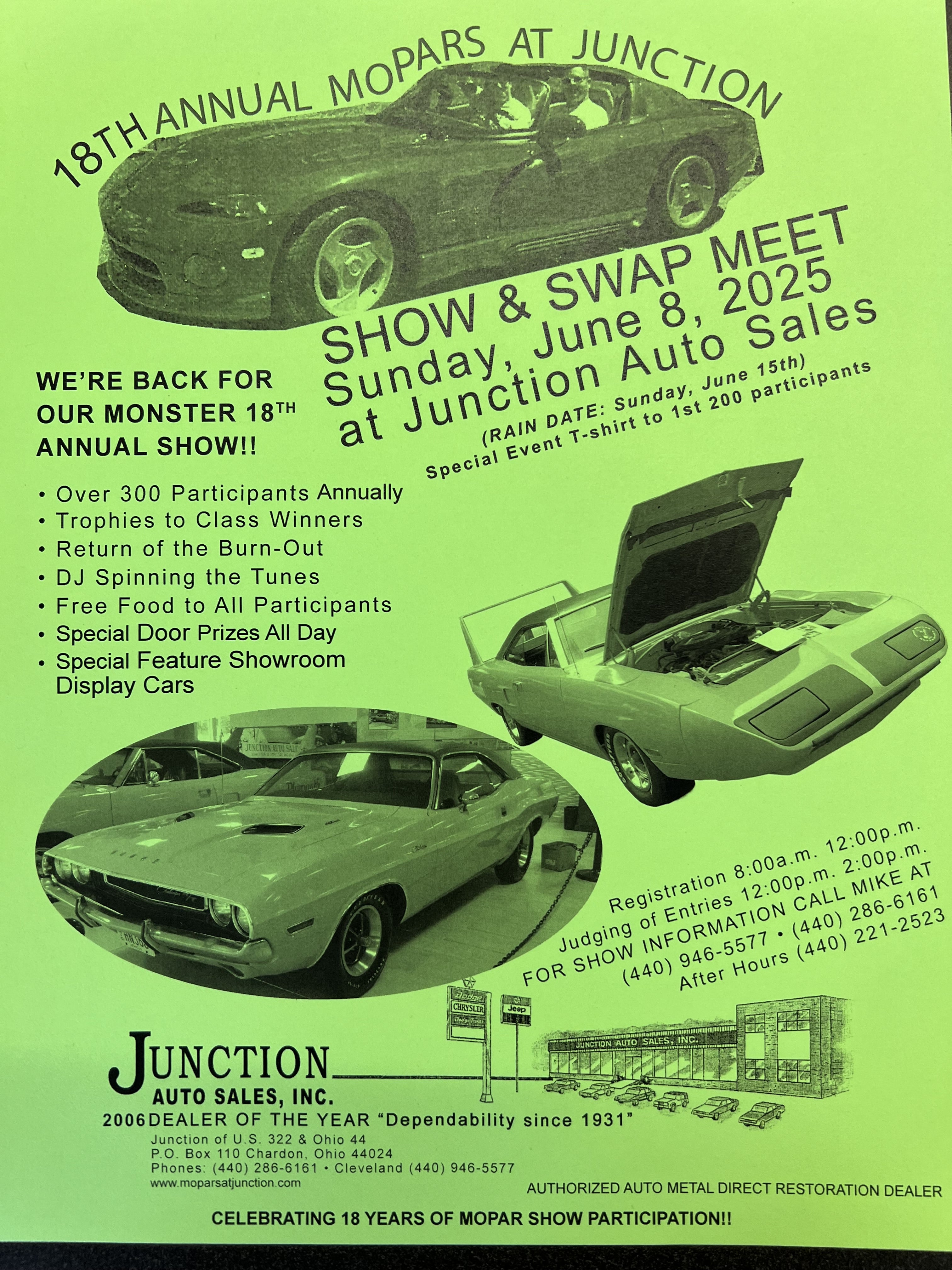 2025 Mopars @ Junction Flyer Front